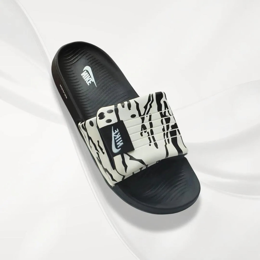 Adjustable Comfort Slide Slippers Unisex (White & Black)