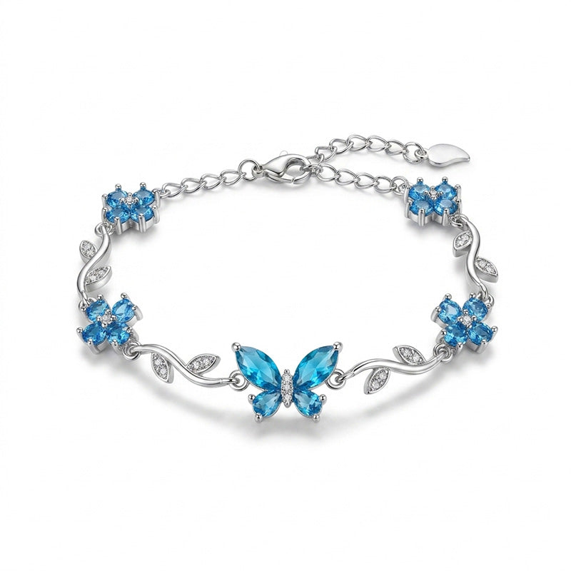 Silver Butterfly Charm Bracelet