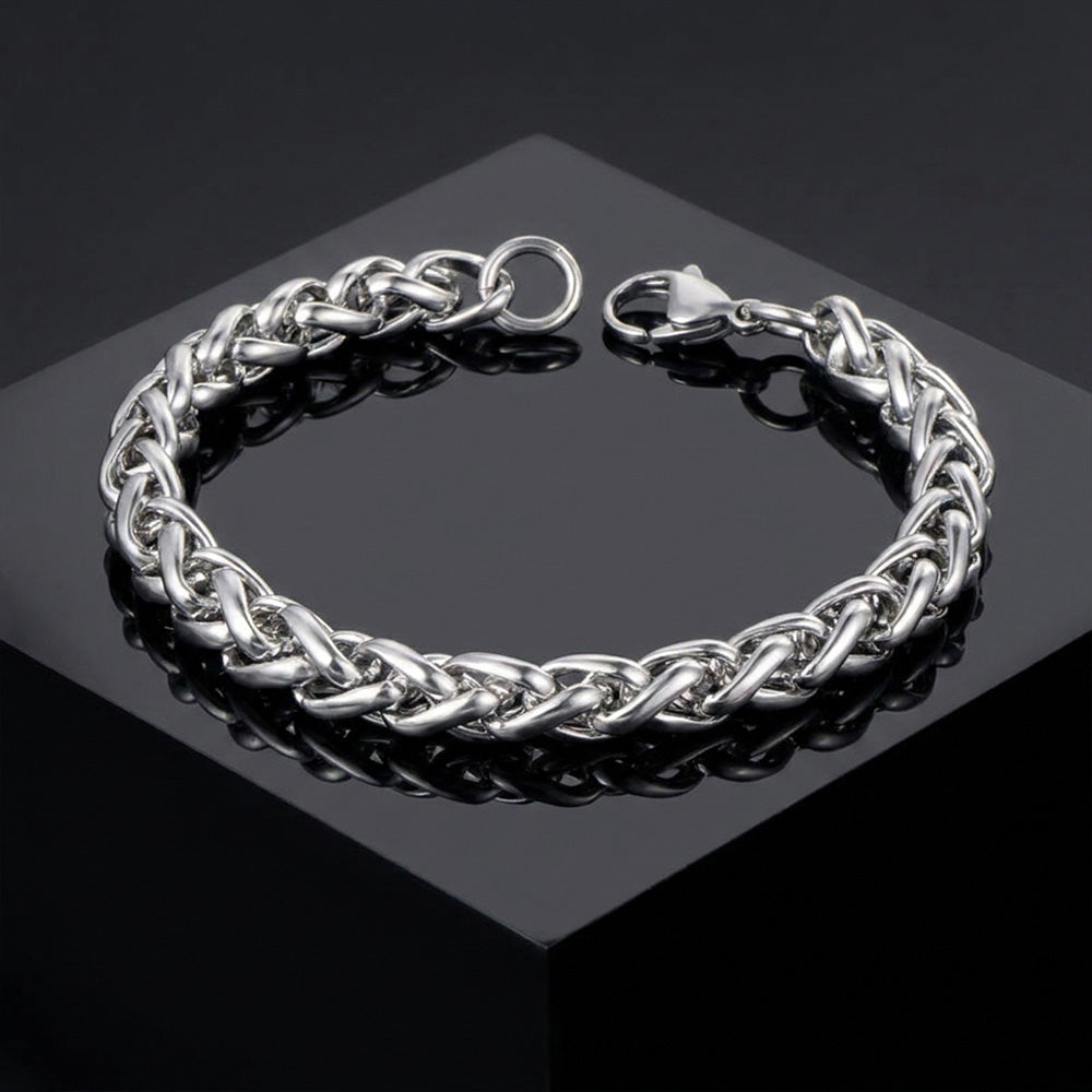 Premium Silver Stainless Steel Men's Bracelet