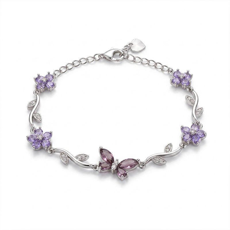Silver Butterfly Charm Bracelet