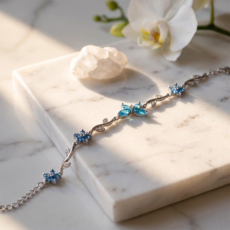 Silver Butterfly Charm Bracelet