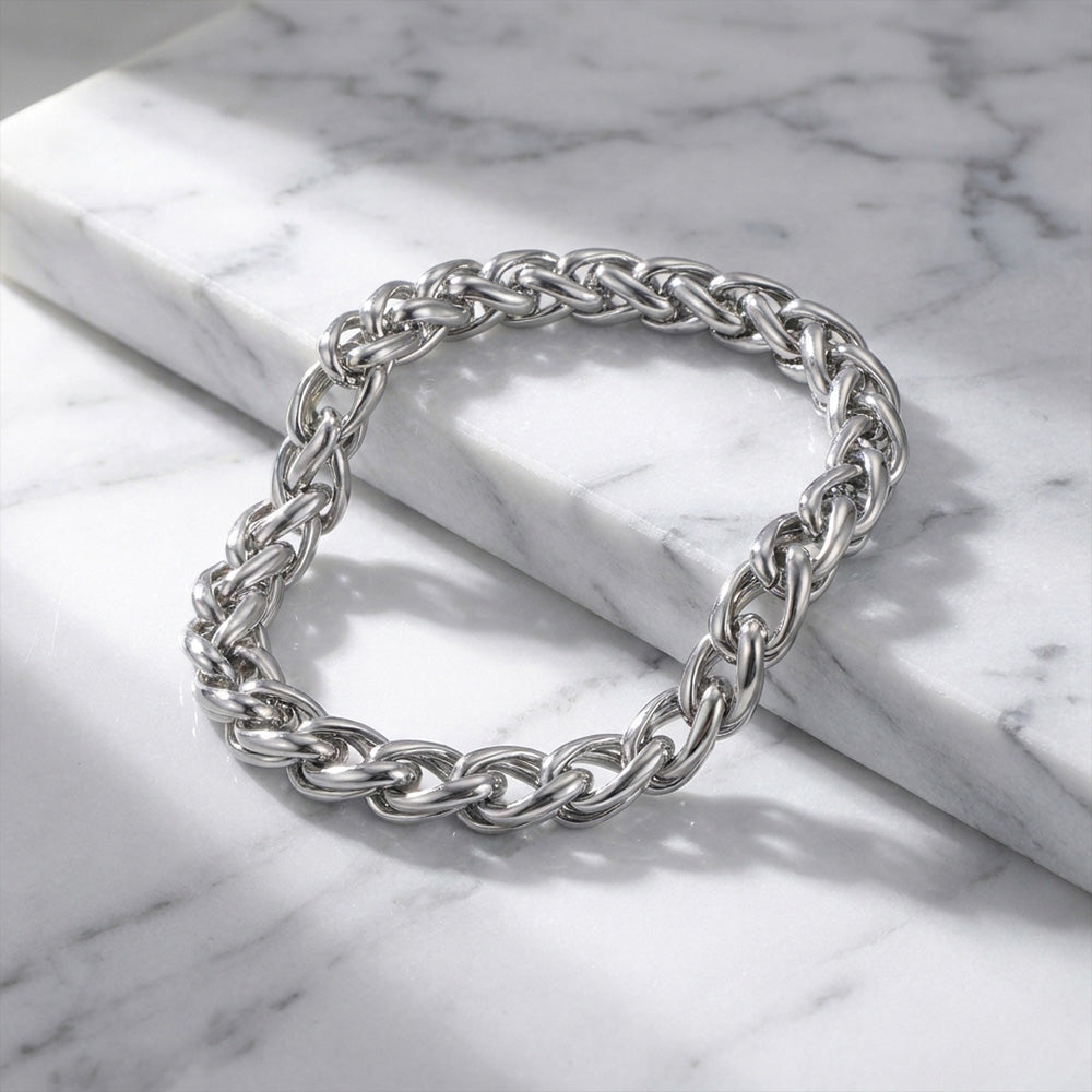 Premium Silver Stainless Steel Men's Bracelet