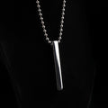 Silver Bar Pendant Necklace for Men | Premium Stainless Steel