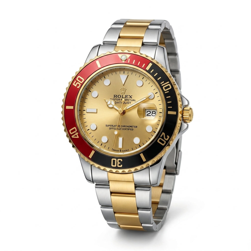 Rolex Oyster Perpetual (with red rotating dial)