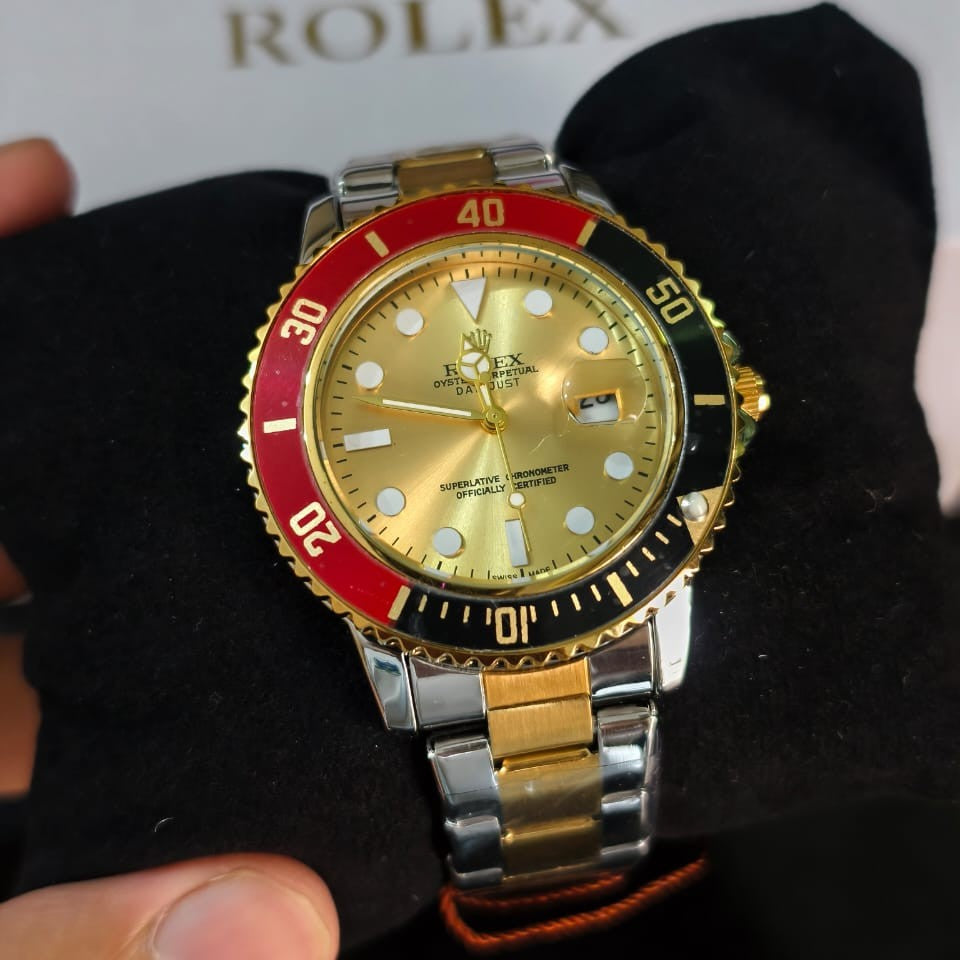 Rolex Oyster Perpetual (with red rotating dial)