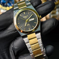 Tissot PRX Two-Tone Black Textured Dial Watch